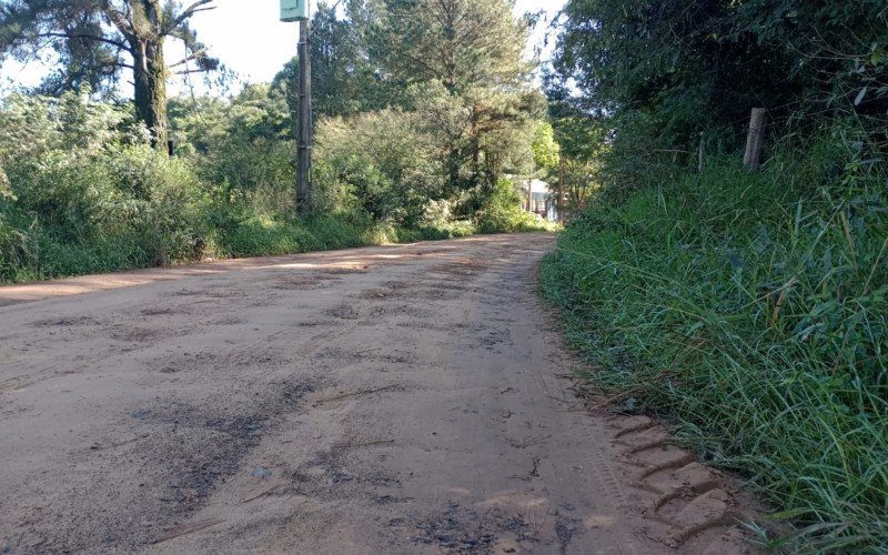 Rua Alvino Alberto Jungbluth dá acesso a uma escola