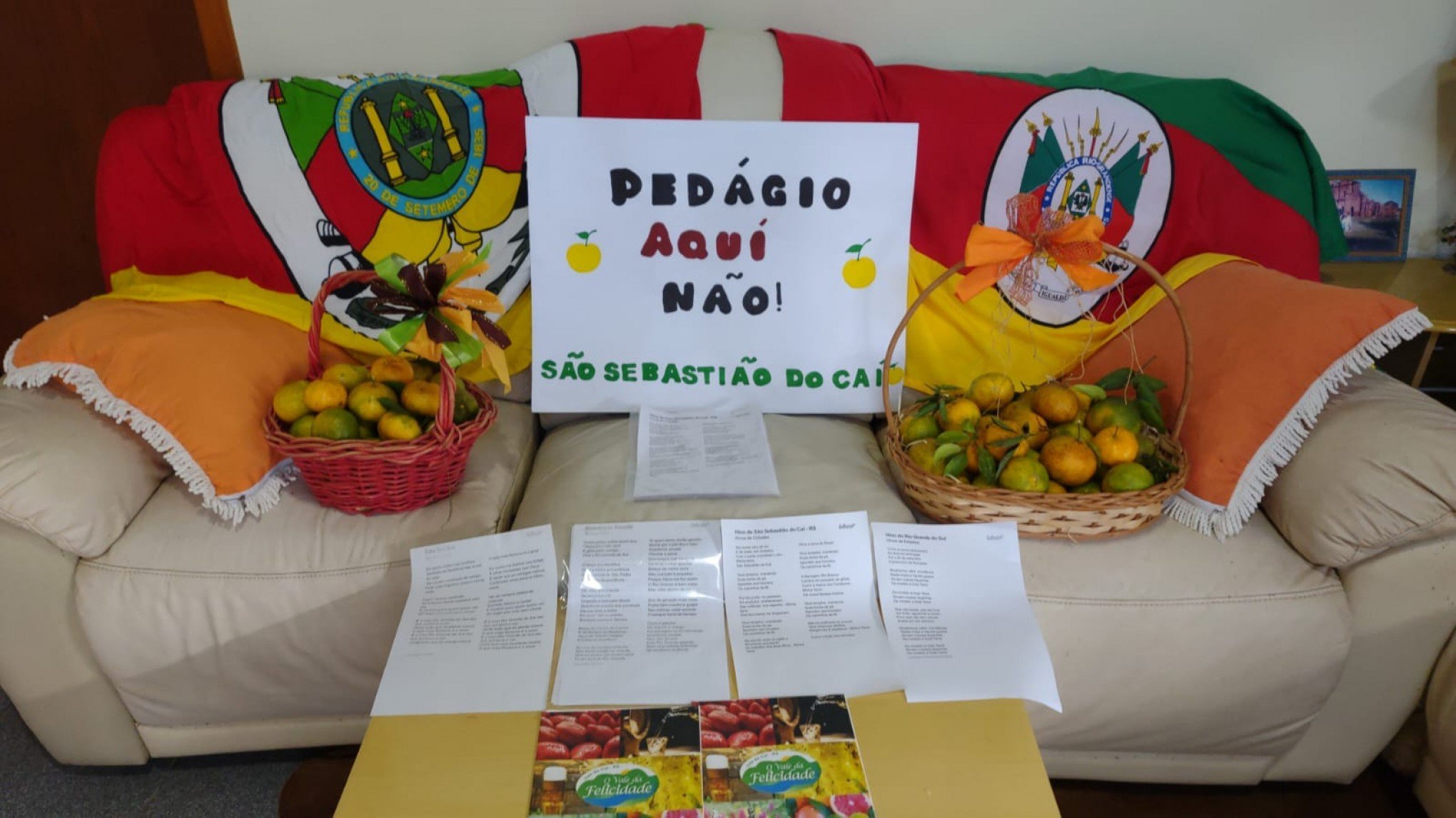 Moradores de São Sebastião do Caí vão até Porto Alegre para manifestar contra pedágio