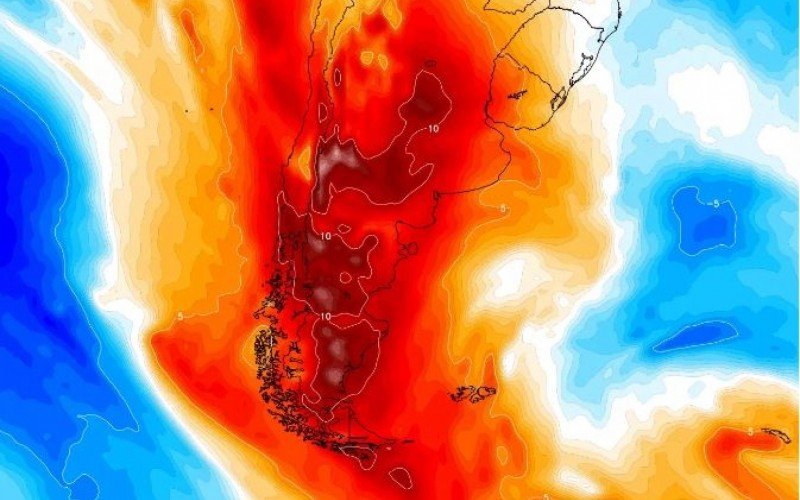 Calor registrado na Argentina na segunda-feira