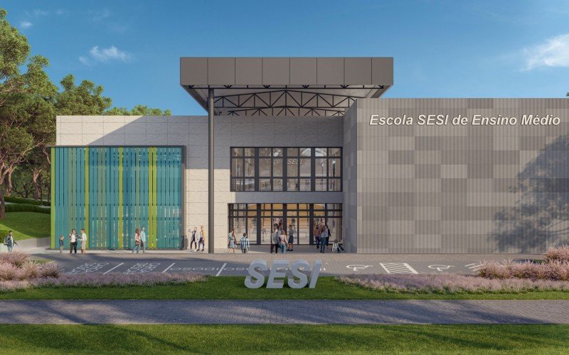 Projeto da futura escola do Sesi em Canoas