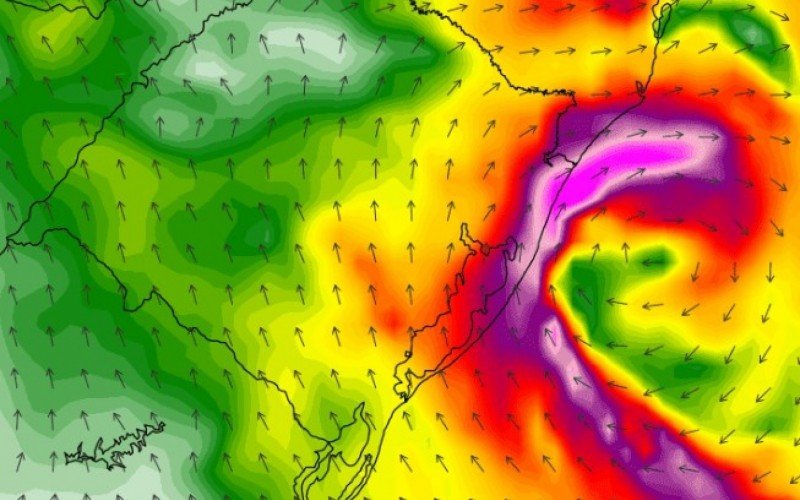 Ciclone extratropical em formação na região do Litoral Norte do Rio Grande do Sul | abc+