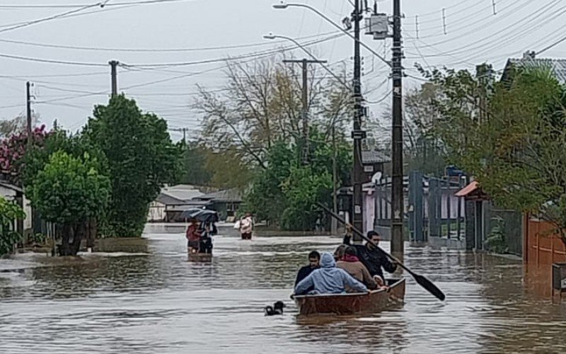 Alagamento no bairro Santo Afonso, em Novo Hmaburgo