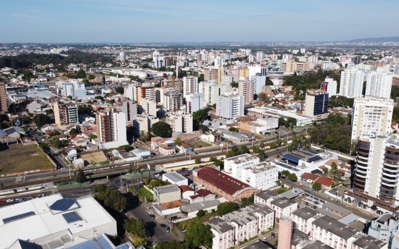 Vista áerea da região central de Canoas