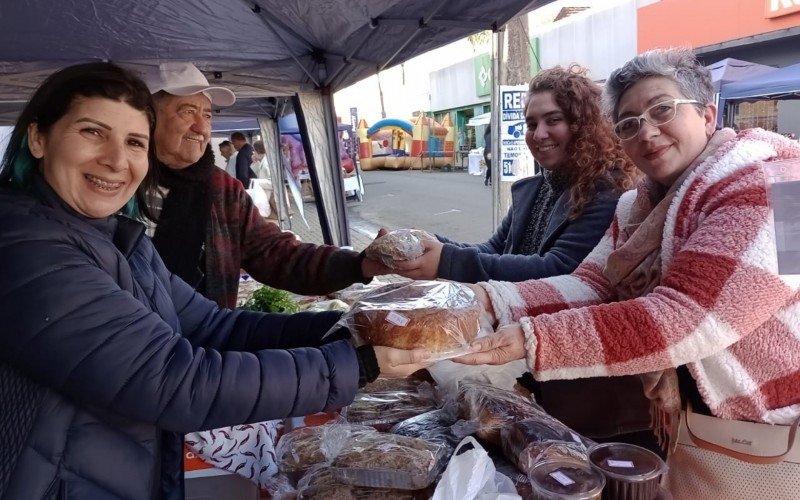 Venda de produtos coloniais na Festa da ColÃ´nia 