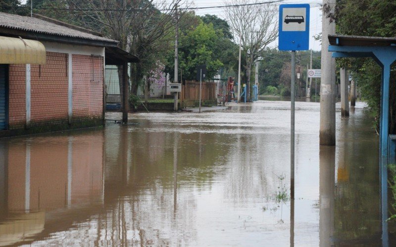 Área inundada em Campo Bom na manhã deste domingo | Jornal NH