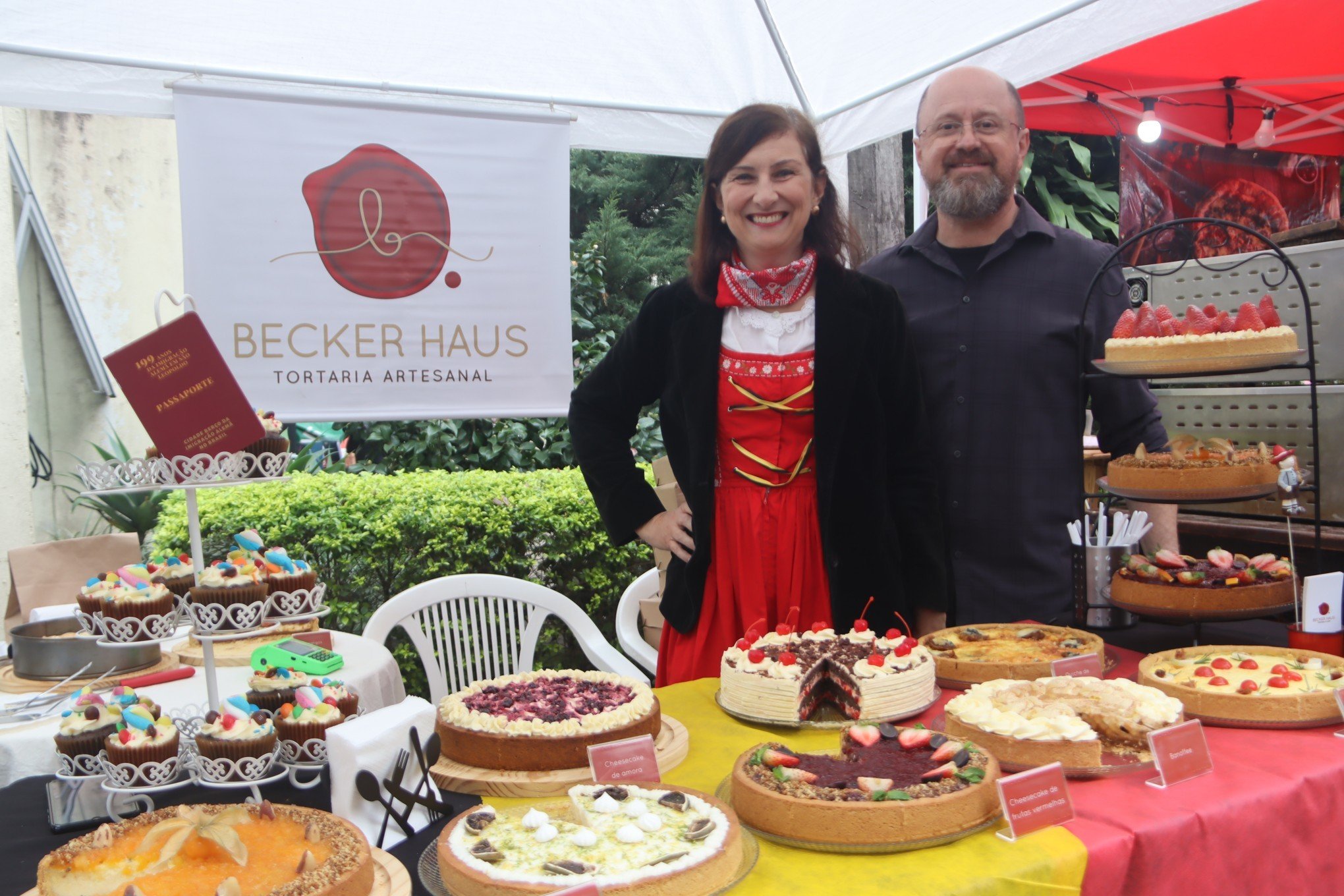 Einwanderungs Fest, a Festa da ImigraÃ§Ã£o, ocorreu no Museu HistÃ³rico Visconde de SÃ£o Leopoldo - tortaria Becker Haus