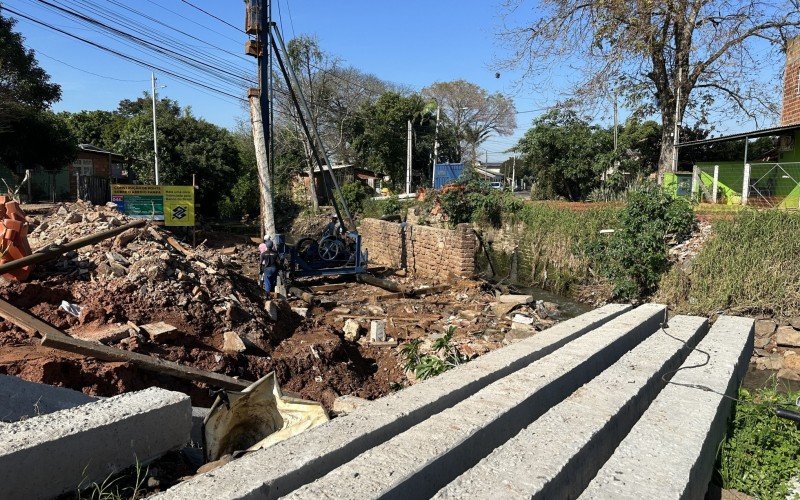 Construção de ponto sobre o Arroio Pampa é retomada | Jornal NH