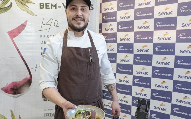 O chef João Francisco Chaves Beckenkamp, vencedor do Melhor Chef 2022