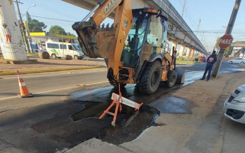 Obra foi realizada nesta quarta-feira na Avenida Primeiro de Março | Jornal NH