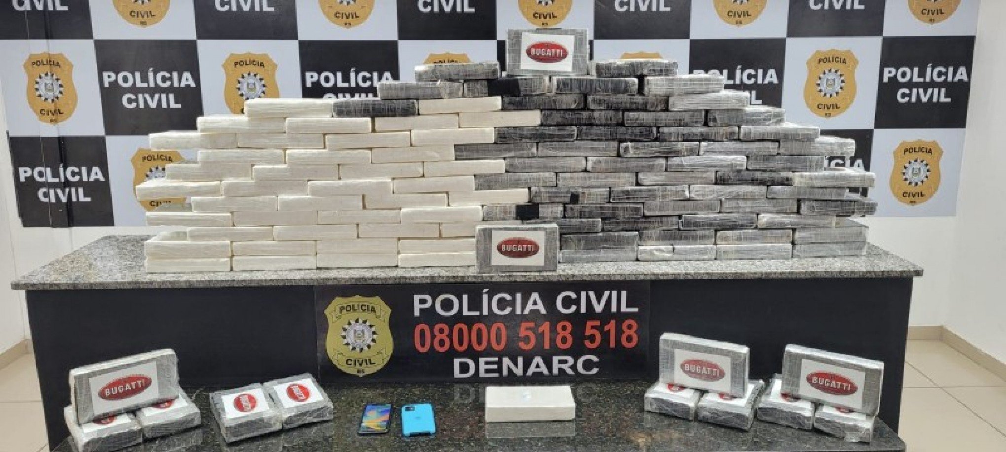 Mais de 100 quilos de cocaína são apreendidos em Canoas; saiba qual o prejuízo milionário a facção