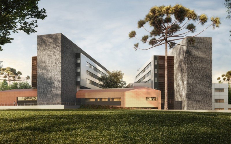 Estrutura do novo hospital que será construído em Canela