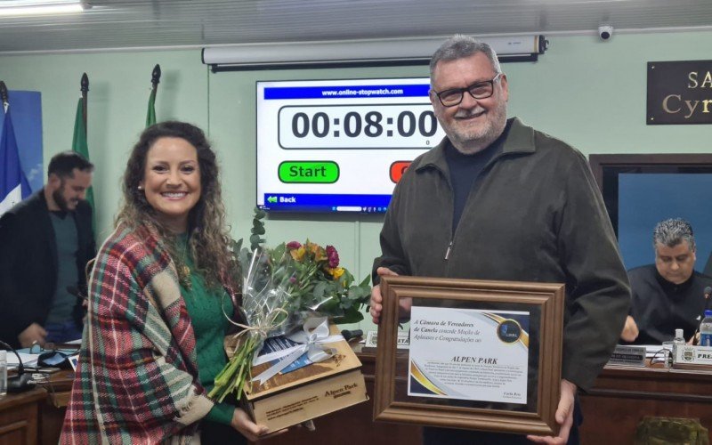 Alpen Park recebe moção pelos 20 anos na Câmara de Canela