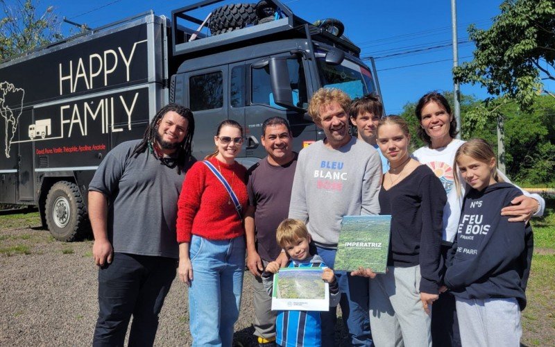 Família francesa visitou o Parque Imperatriz