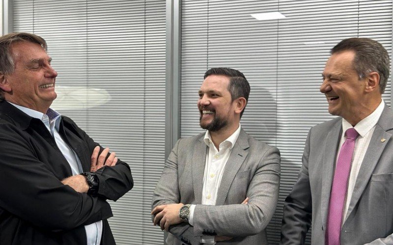 Jair Bolsonaro, Pascoal e deputado Giovani Cherini | Jornal NH