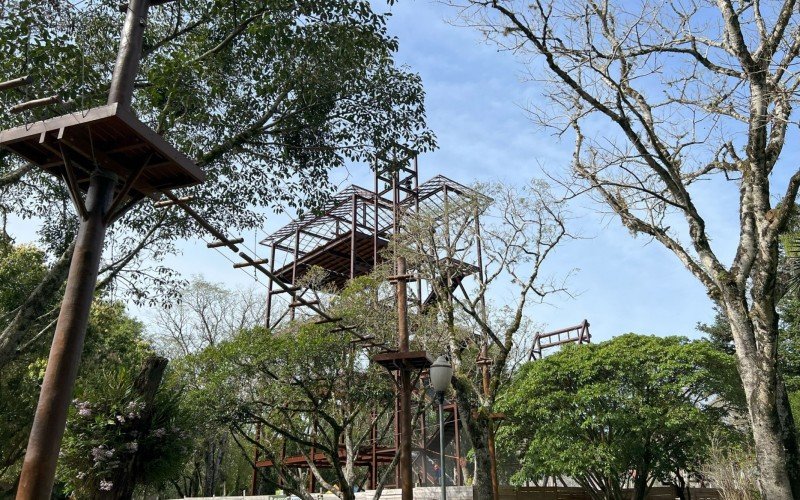 Empreendimento fica no Parque Municipal de Feliz conta com torre de cinco andares, arvorismo e outras atrações | Jornal NH