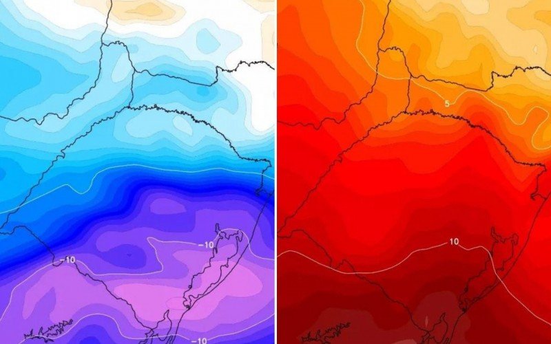 Modelos mostram as temperaturas deste domingo e de quarta-feira (16), quando o Vale do Sinos pode bater os 34°C | Jornal NH