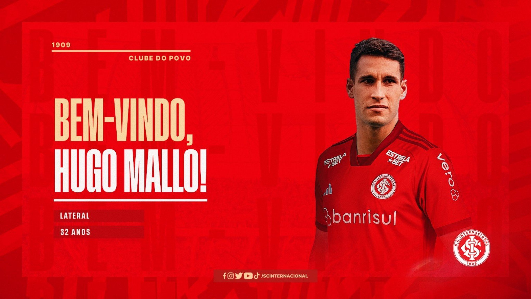 Inter anuncia o lateral espanhol Hugo Mallo