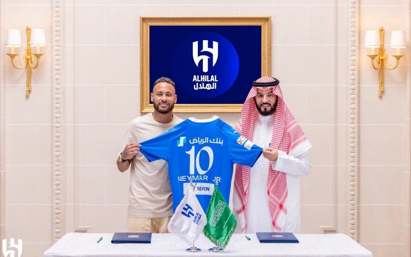 Neymar assina com o Al-Hilal, da ArÃ¡bia Saudita