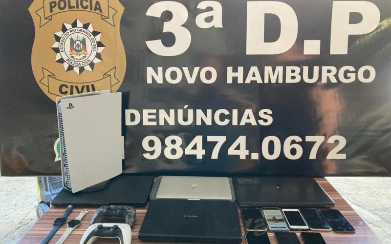 Receptador guardava vÃ¡rios aparelhos furtados e roubados no RS