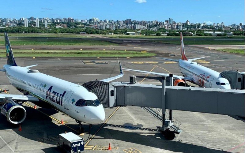 Aviões no pátio do Aeroporto Salgado Filho, em Porto Alegre | Jornal NH