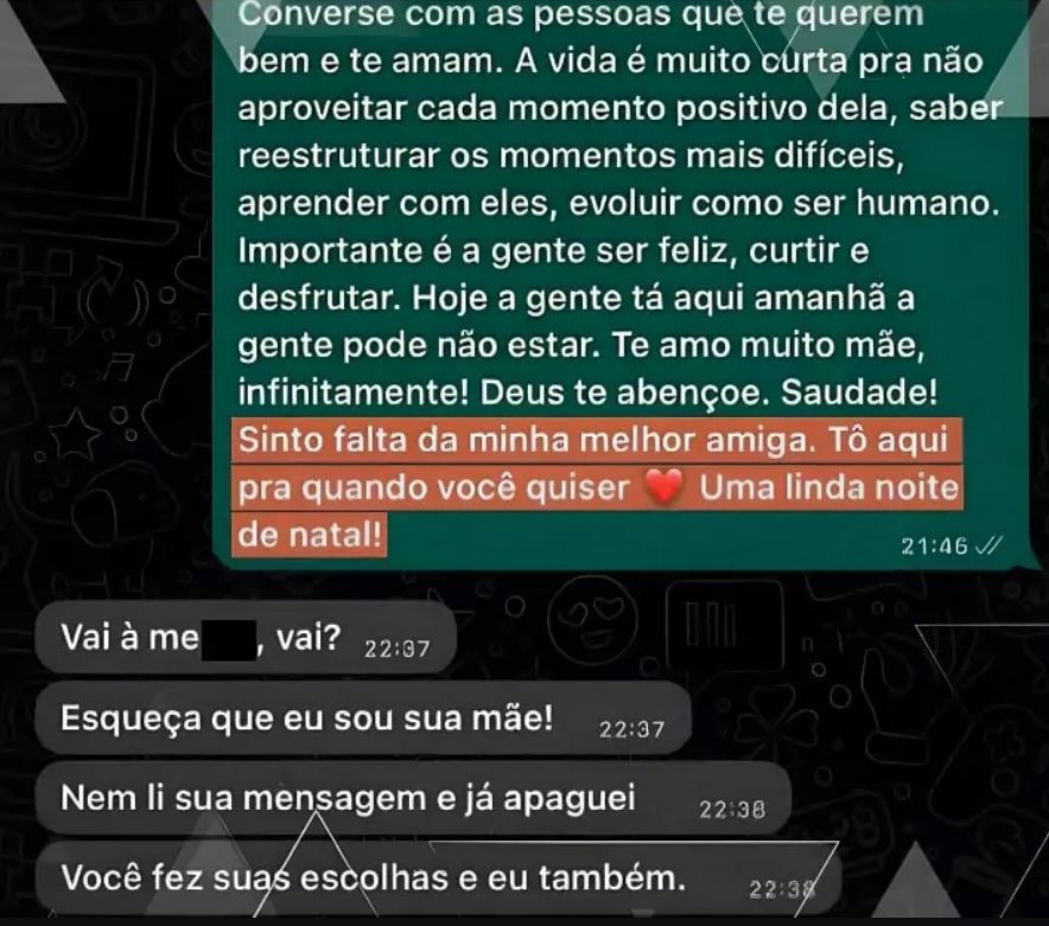 Larissa Manoela mandou texto para mãe desejando um Feliz Natal, e foi respondida de maneira surpreendente | Jornal NH