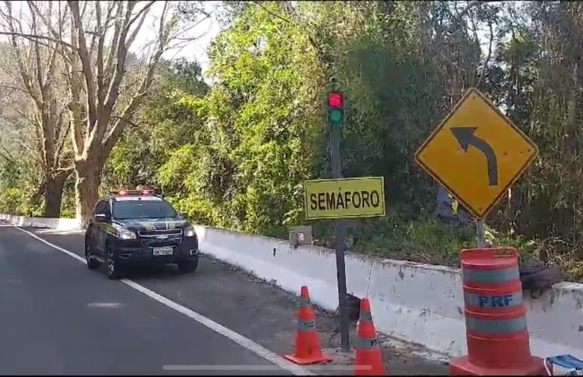 BR-116: Trecho em Nova Petrópolis funciona com sistema de semáforos; saiba como funciona