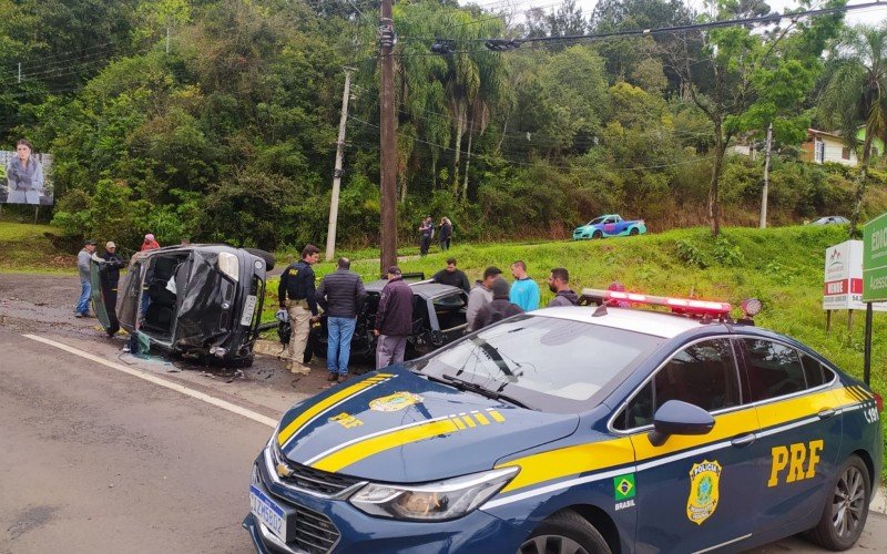 Dois homens ficam feridos em acidente na BR-116, em Nova PetrÃ³polis