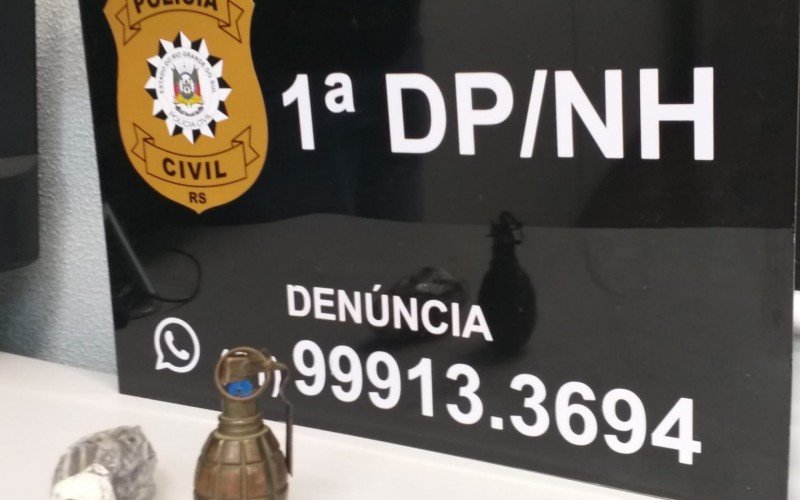 Jovem Ã© preso com granadas artesanais, espingarda e dezenas de muniÃ§Ãµes em Novo Hamburgo