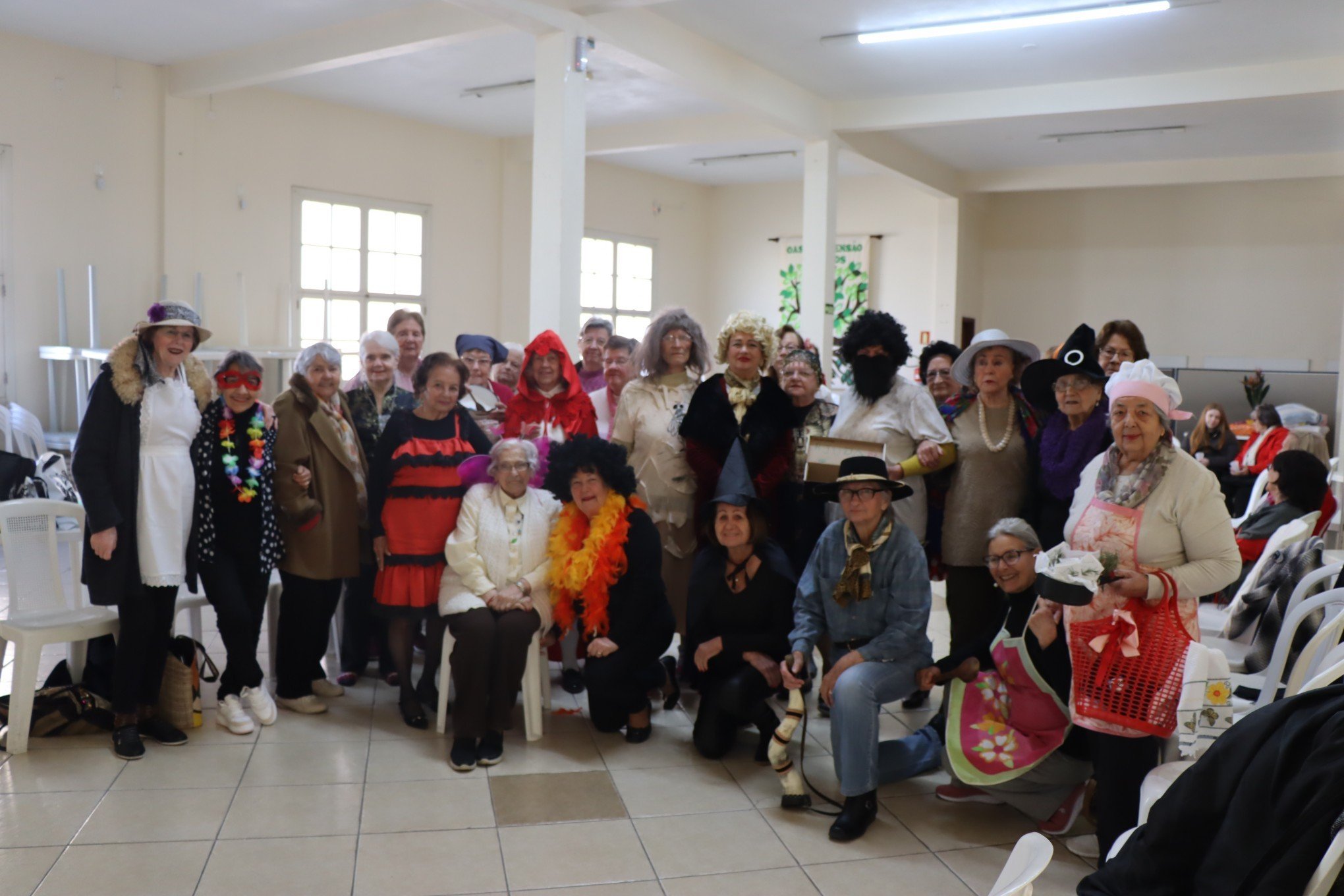 Diversão é o que conta. Grupo Novo Brilho faz tarde à fantasia