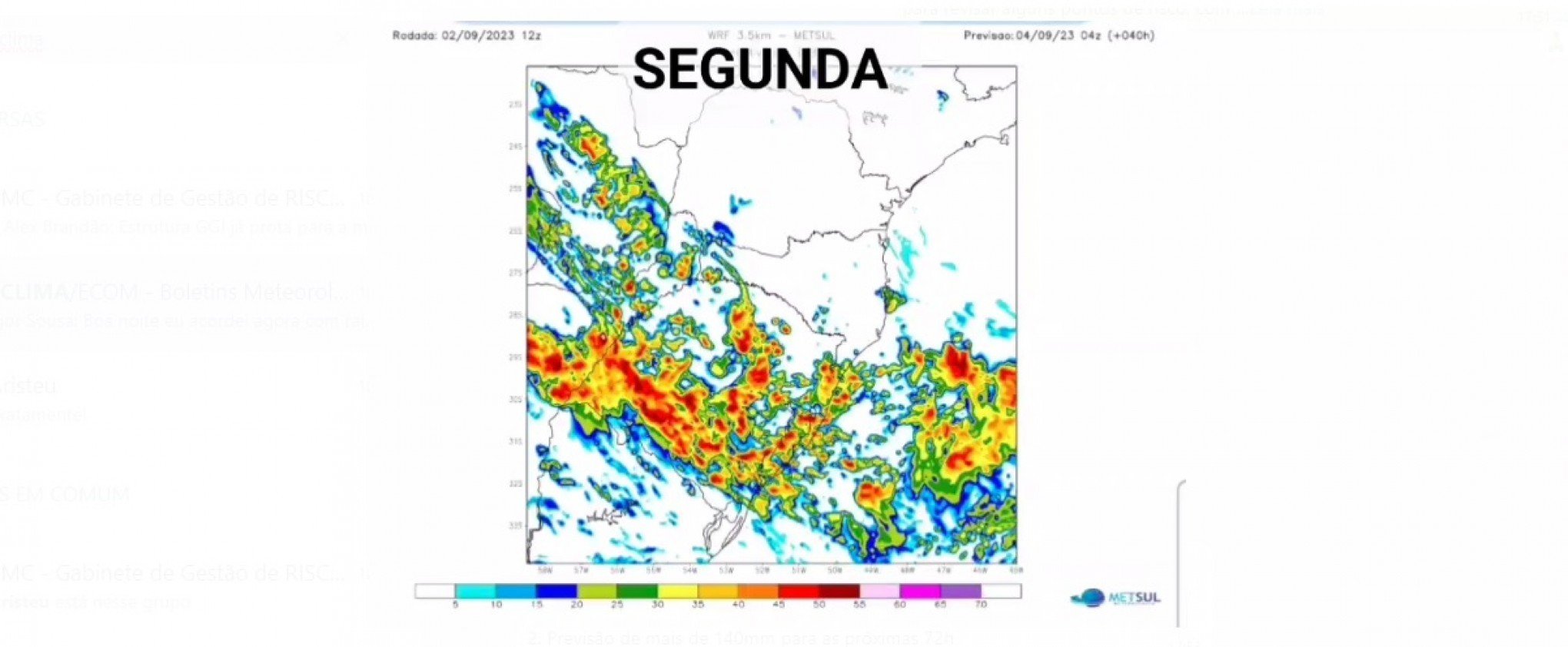 Defesa Civil de Canoas alerta para risco de chuva forte até segunda-feira