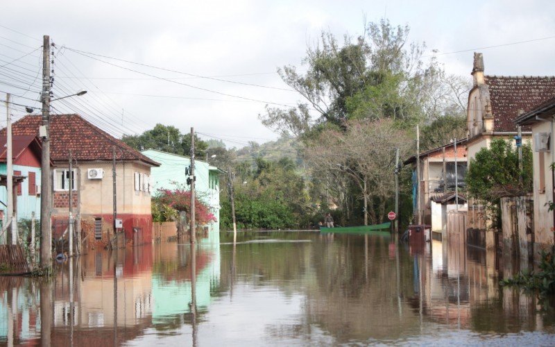 Cheia em São Sebastião do Caí registrada na quarta-feira (6) | Jornal NH