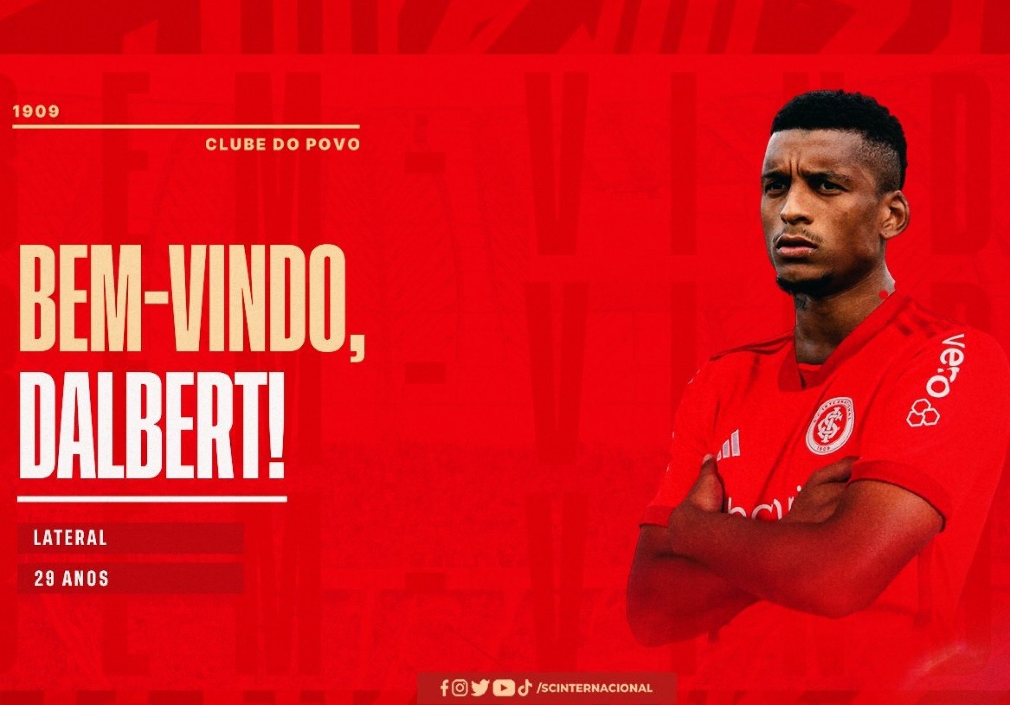 Inter acerta a contratação do lateral-esquerdo Dalbert