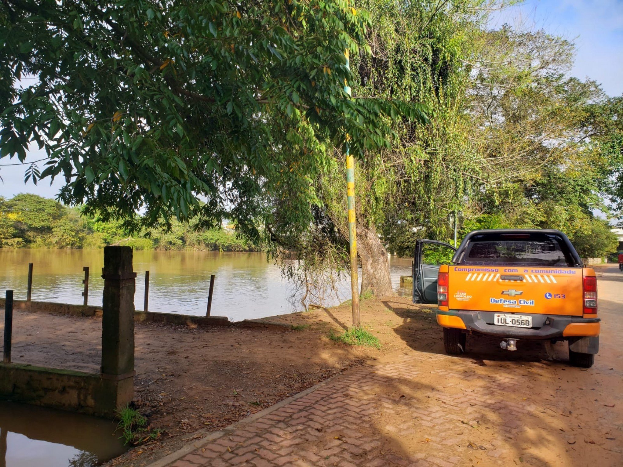 Nível do Rio dos Sinos passa dos 4 metros em São Leopoldo e há alerta para mais chuva