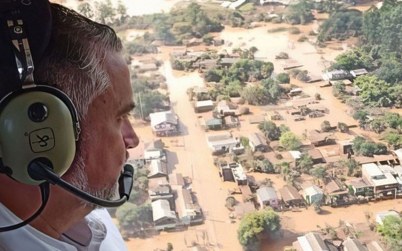 Paulo Pimenta sobrevoa região atingida pela cheia do Rio Taquari | Jornal NH