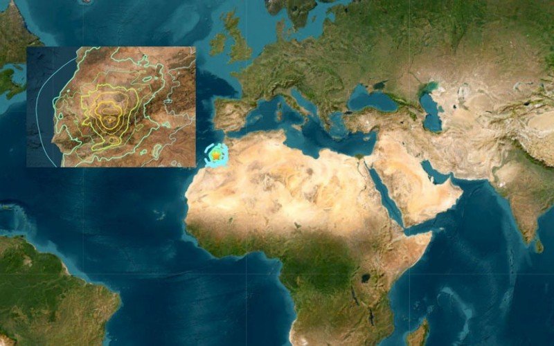 O local do terremoto, no norte da África, a 75 quilômetros de Marrakesh | Jornal NH