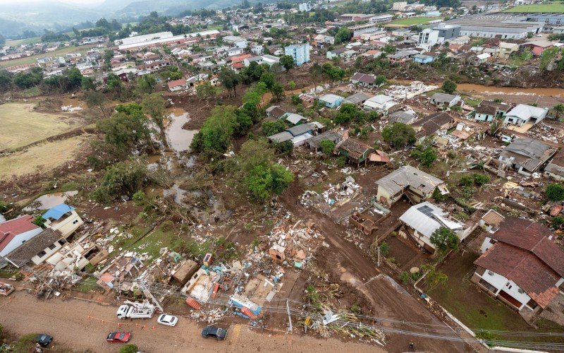 Vista aérea em Muçum após enchente de 4 de setembro | Jornal NH