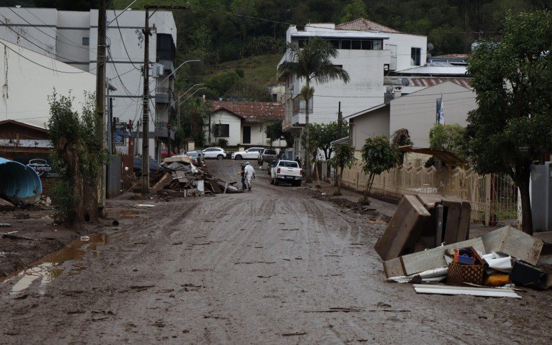 Fotos mostram como estava a cidade de Muçum no último sábado (9)