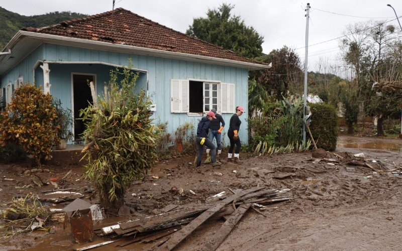 Fotos mostram como estava a cidade de Muçum no último sábado (9)