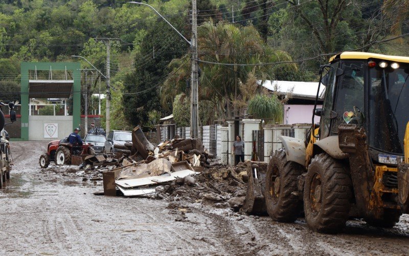 Fotos mostram como estava a cidade de Muçum no último sábado (9)