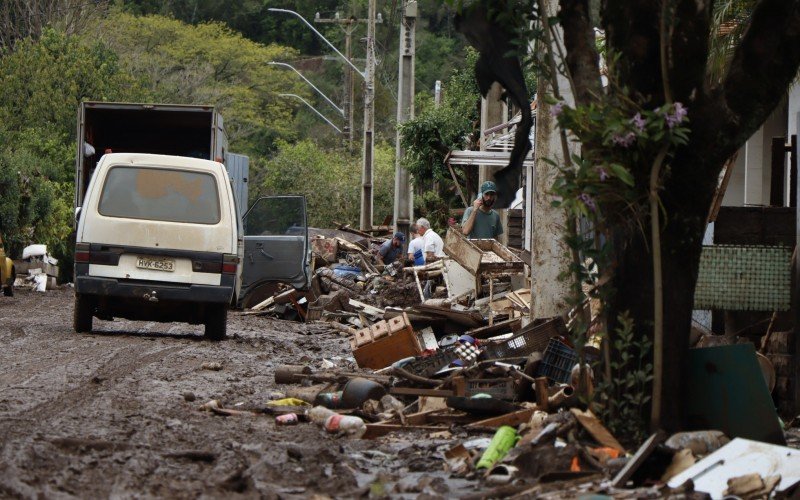 Fotos mostram como estava a cidade de Muçum no último sábado (9)