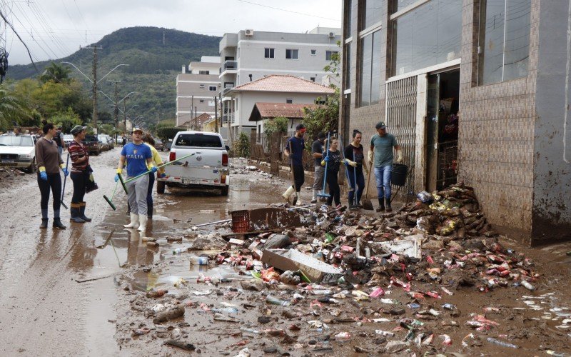 Fotos mostram como estava a cidade de Muçum no último sábado (9)