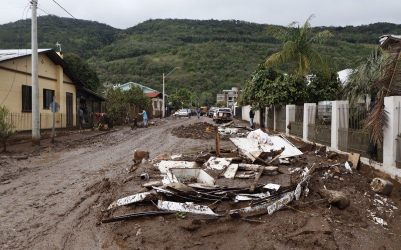 Fotos mostram como estava a cidade de Muçum no último sábado (9)