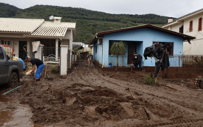 Fotos mostram como estava a cidade de Muçum no último sábado (9)