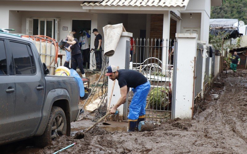 Fotos mostram como estava a cidade de Muçum no último sábado (9)