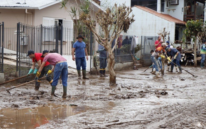 Fotos mostram como estava a cidade de Muçum no último sábado (9)