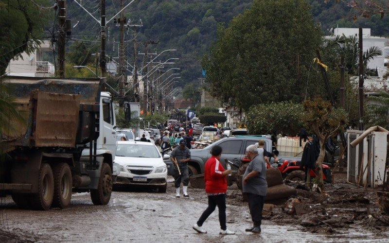 Fotos mostram como estava a cidade de Muçum no último sábado (9)