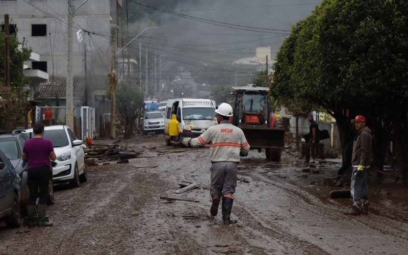 Fotos mostram como estava a cidade de Muçum no último sábado (9)