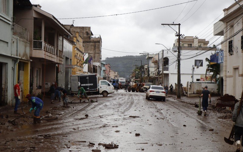 Fotos mostram como estava a cidade de Muçum no último sábado (9)