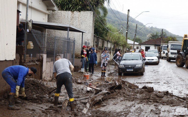 Fotos mostram como estava a cidade de Muçum no último sábado (9)