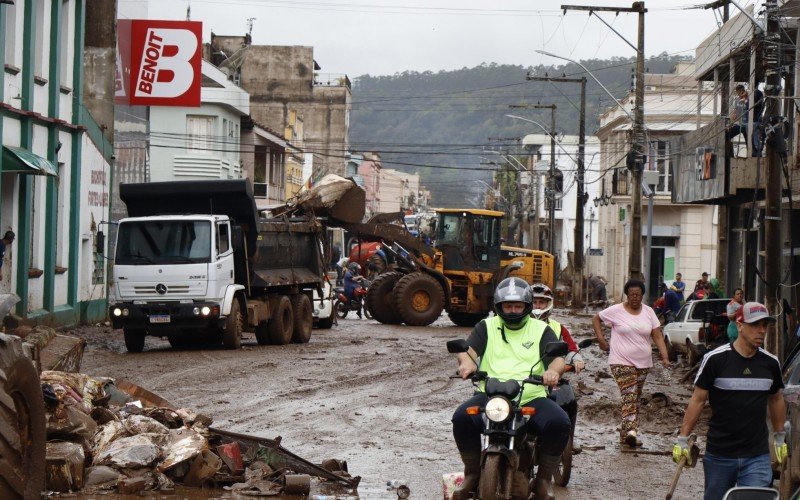 Fotos mostram como estava a cidade de Muçum no último sábado (9)